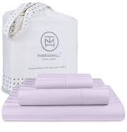 Threadmill 5-Star Hotel 500 Thread Count Best Bed Sheets, 100% Cotton Sheets Set for Queen Bed, Smoother Than Egyptian Cotton Claims, 4 Pc Set with Deep Pockets (Dark Grey)