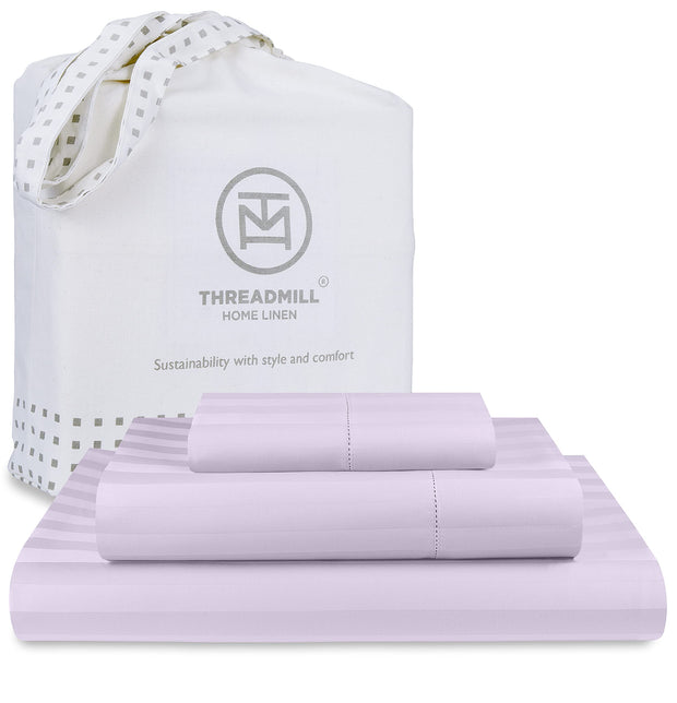 Threadmill 5-Star Hotel 500 Thread Count Best Bed Sheets, 100% Cotton Sheets Set for Queen Bed, Smoother Than Egyptian Cotton Claims, 4 Pc Set with Deep Pockets (Dark Grey)