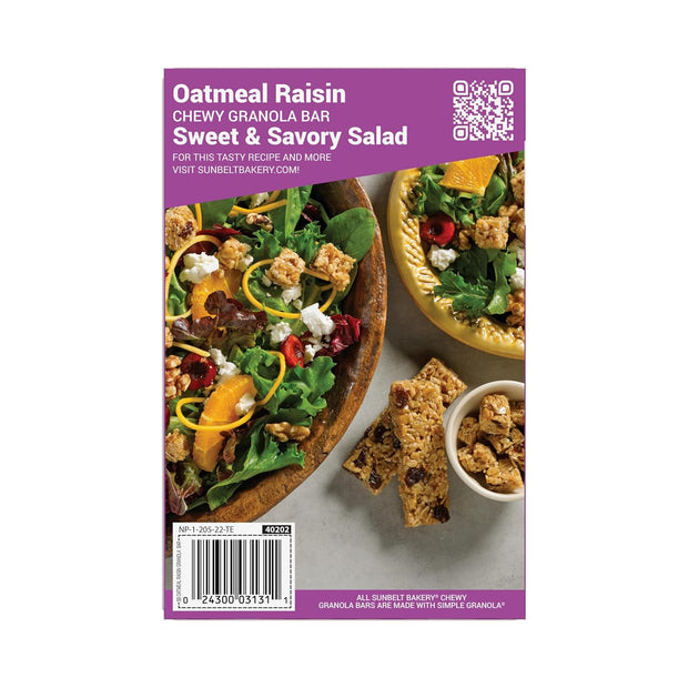 Sunbelt Bakery Oatmeal Raisin Chewy Granola Bars, 40-1.0 OZ Bars (5 Boxes)
