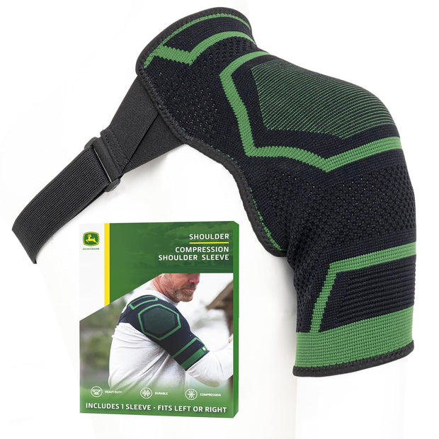 John Deere Shoulder Compression Sleeve by Copper Compression – Rotator Cuff Support for Tendonitis, Frozen Shoulder, Joint Pain & Inflammation – Seamless Knit Brace for Stability & Comfort – S/M