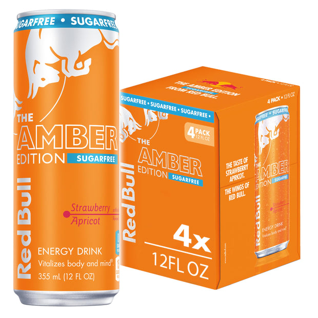 Red Bull Energy Drink Sugar Free Variety Pack, Red, Amber, and Sea Blue, with 80mg Caffeine, Taurine & B Vitamins, 8.4 fl. oz, Pack of 12 Cans