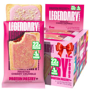 Legendary Foods 22g Protein Pastry - 0g Added Sugar, Low Carb and Gluten Free Keto Snack, Diabetic Friendly High Nutrient Alternative – 8x Cherry Crumble Bars