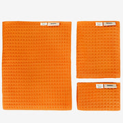 Luxury Japanese Cotton Waffle Bath Towel | Plush, Absorbent, and Quick Dry (Coral Orange, Hand Towel, 32" x 16")