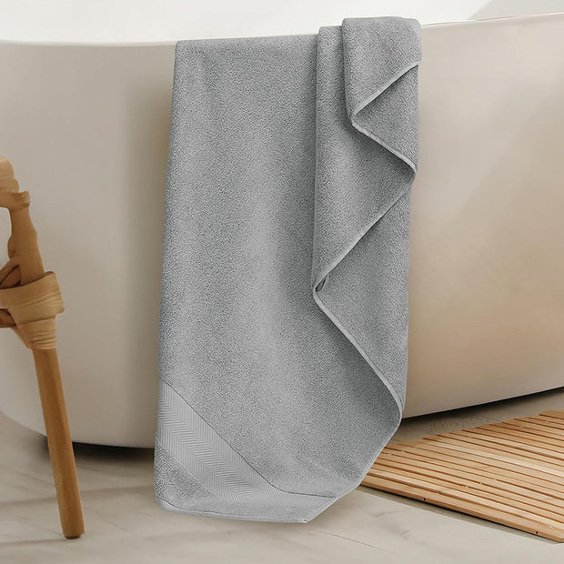 Ultra Soft & Plush Viscose from Bamboo Bath Sheets - 700 GSM Pack of 2 - Extra Large 70x35 in - Super Absorbent & Quick Drying (Pewter Grey)