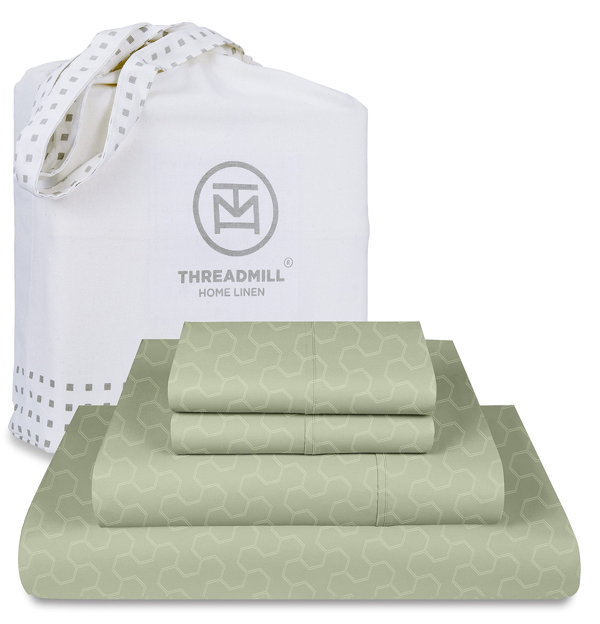 Threadmill 5-Star Hotel 500 Thread Count Best Bed Sheets, 100% Cotton Sheets Set for Queen Bed, Smoother Than Egyptian Cotton Claims, 4 Pc Set with Deep Pockets (Dark Grey)