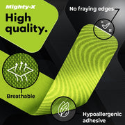 Waterproof Kinesiology Tape - 3 Rolls - Knee Support & Muscle Pain Relief - 16.4 ft Uncut Sports Kinetic Tape for Joint Stability - 50 Instructional Videos