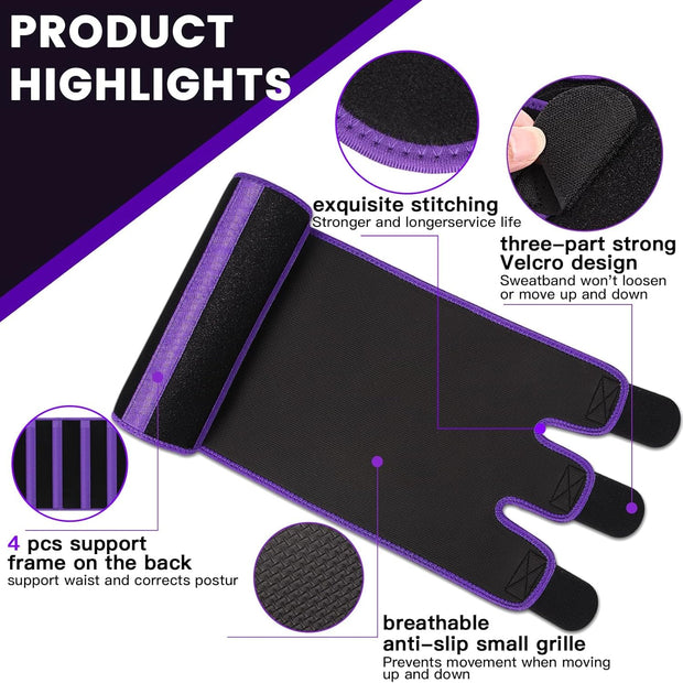 RIYA Waist Trimmer Sweat Waist Trainer for Women and Men Waist Sweat Belt Band Belly Stomach Wrap