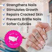 Moisturizing Cuticle & Nail Care Oil 2.3 Fl Oz - Vanilla Scented – Infused with Jojoba Oil, Aloe, Vitamin E – Nail & Cuticle Hydration, Repair, Moisturizer, Strengthener, Growth