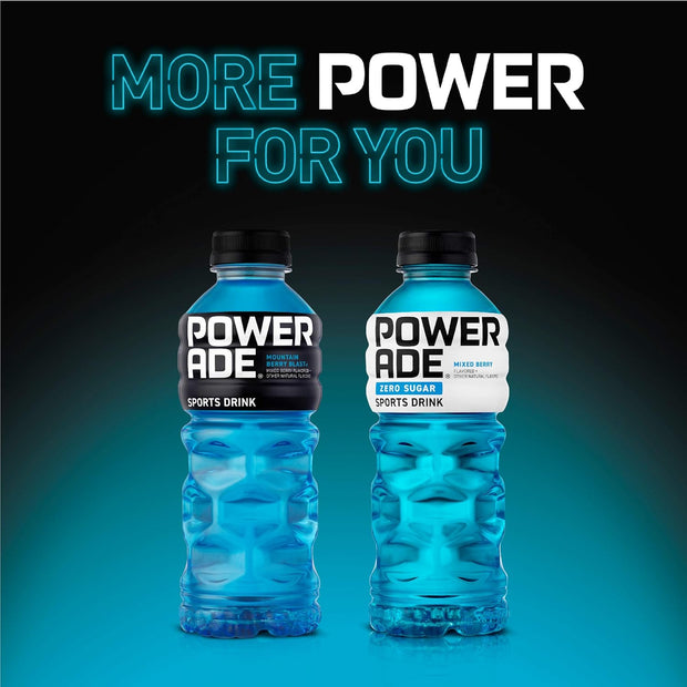 POWERADE ZERO Mixed Berry, 20 fl oz, 8 Pack