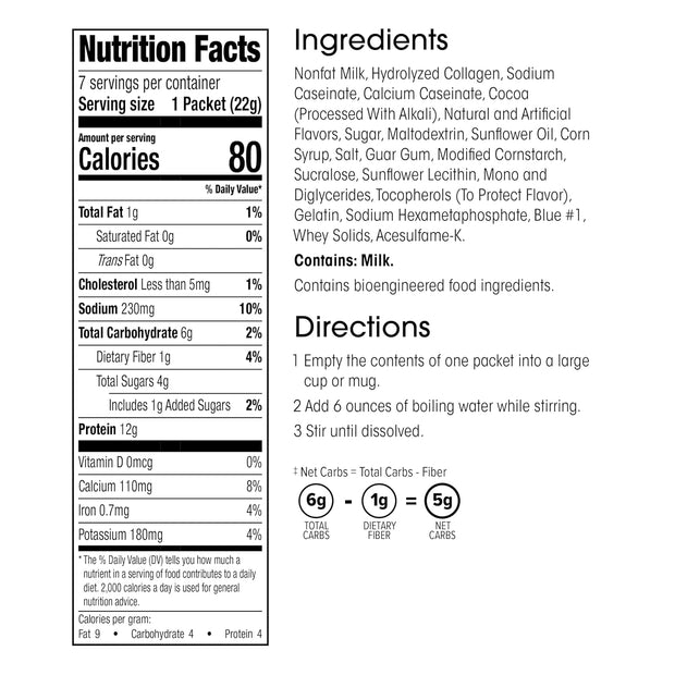 Wonderslim Protein Hot Chocolate with Marshmallows, Hot Cocoa, Low Sugar, Low Carb, Keto Friendly & Gluten Free (7ct)