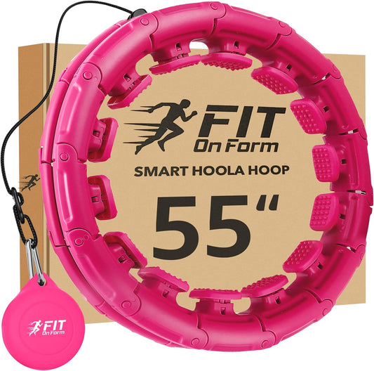 Infinity Weighted Hula Fitness Hoop for Adults Weight Loss, Smart Exercise Hola Circle Hoop for Women Abs Workout