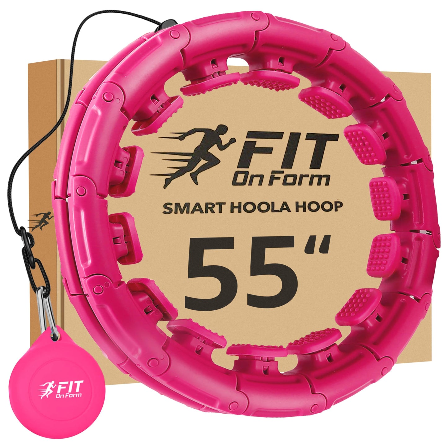 Infinity Weighted Hula Fitness Hoop for Adults Weight Loss, Smart Exercise Hola Circle Hoop for Women Abs Workout
