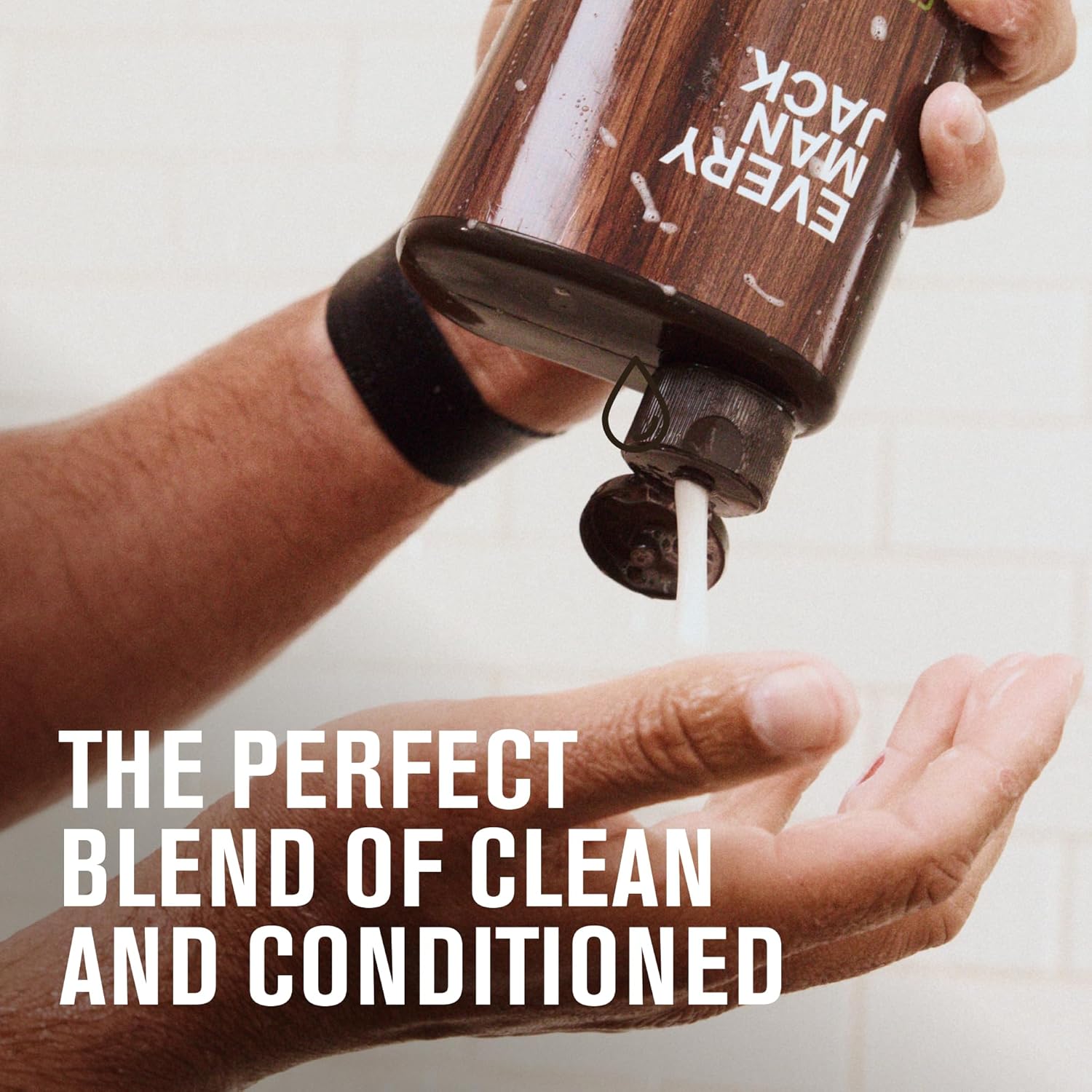 Every Man Jack 2-in-1 Daily Shampoo + Conditioner - Amber + Sandalwood | Nourishing For All Hair Types, Naturally Derived, Cruelty-Free Shampoo and Conditioner Set for Men | 24oz -1 Bottle