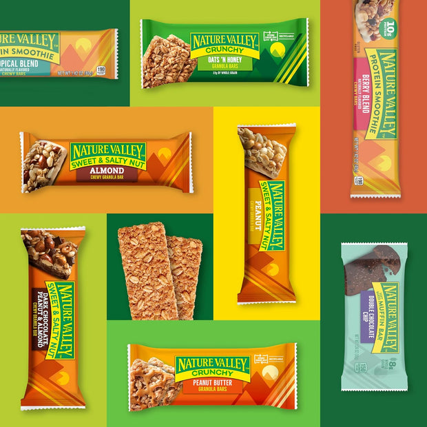 Nature Valley Soft Baked Sweet and Salty Bars, Chocolate Turtle, Made with Whole Grain, 5 Bars, 6.2 oz