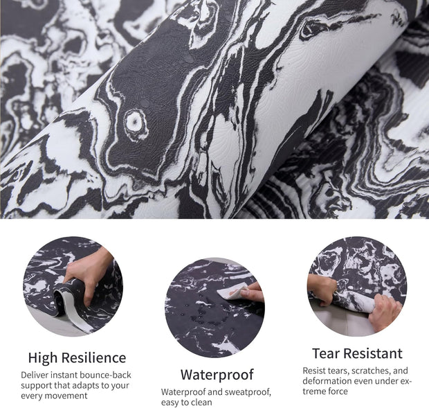 Non-Slip TPE Yoga Mat for Women & Men, 72"x24" Extra-Long Pilates Mats for Hot Yoga, HIIT, Floor Workouts, Lightweight Fitness Mat with Dual Grip