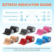 OK TAPE PRO Original Kinesiology Tape Pre-Cut Strips, Latex Free Elastic Athletic Tape Roll, 2in×16ft 2Rolls,Beige+Beige