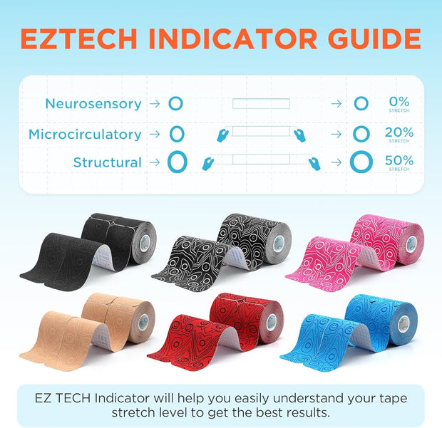 OK TAPE PRO Original Kinesiology Tape Pre-Cut Strips, Latex Free Elastic Athletic Tape Roll, 2in×16ft 2Rolls,Beige+Beige