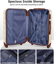 Suitour Luggage 4 Piece Sets,Hardshell Lightweight Suitcase with Spinner Wheels TSA Lock (16"/20"/24"/28")