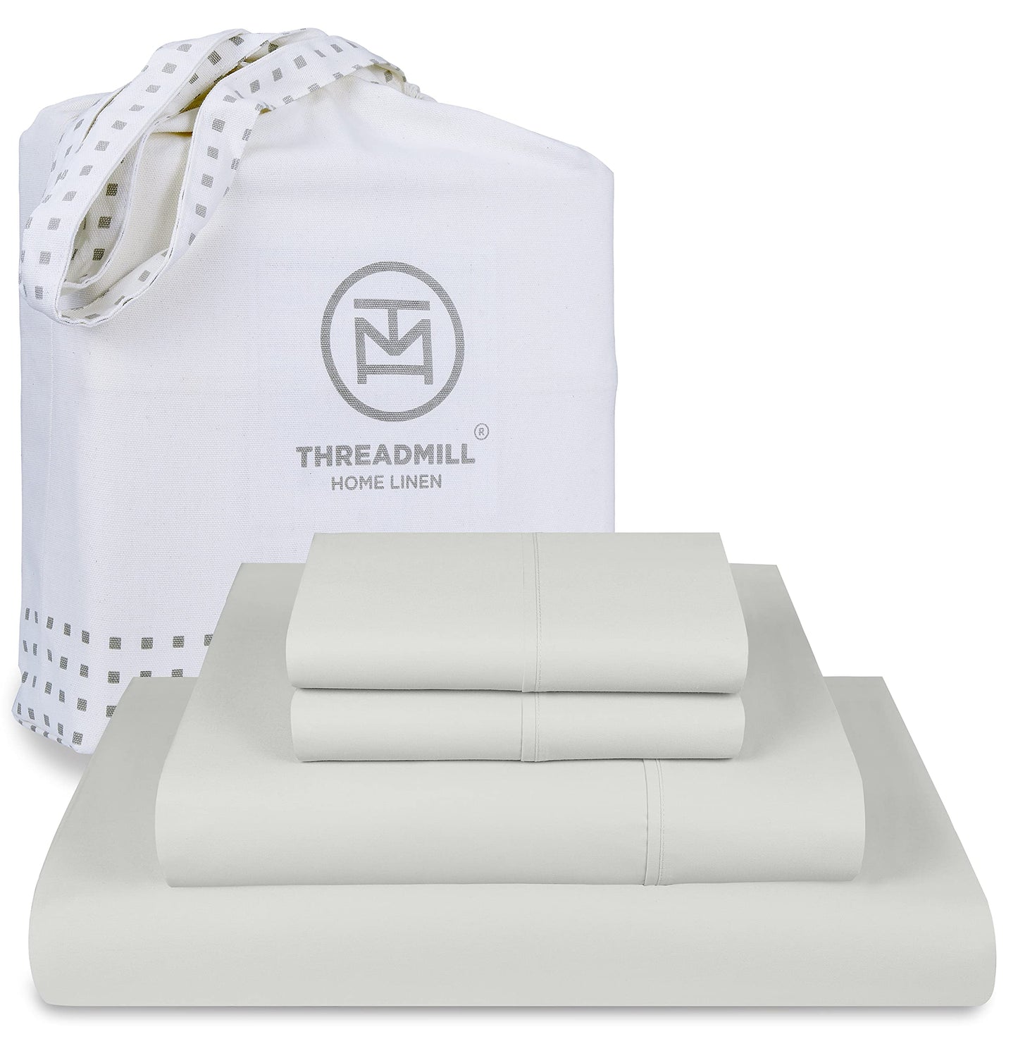 Threadmill Luxury 100% Cotton King Size Sheets Set- 800 Thread Count Jacquard Celine Hotel White, Better Than Egyptian Cotton,4 Pc Striped Bed Set, Damask Bed Sheets with 16" Deep Pocket