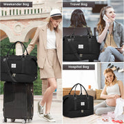 LOVEVOOK Travel Duffle Bag,Weekender Bags for Women with Shoe Compartment，Carry on Overnight Bag with Toiletry Bag,Gym Duffel Bag with Wet Pocket, Hospital Bags for Labor and Delivery