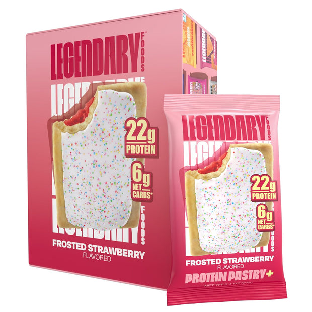 Legendary Foods 22 g Protein Pastry Bundle - Low Carb Meal Replacement Bar - Gluten Free Protien Snacks - Healthy Keto Snack Box - Low Sugar Energy Bars - Bariatric Diabetic Friendly 16 Pack