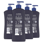 Vaseline Men Cooling Hydration 3-in-1 4 Pack for Dry Skin Face, Hands & Body Lotion for Men with Menthol & Ultra-Hydrating Lipids 20.3 oz