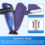 Velpeau Ankle Stabilizer Brace for Sprain, Ligament Injury (Grade 1 to 2), Tendonitis, Adjustable Stirrup Ankle Support Splint for Women and Men,Reversible Left & Right Foots,One Size(Foam Pads, Blue)