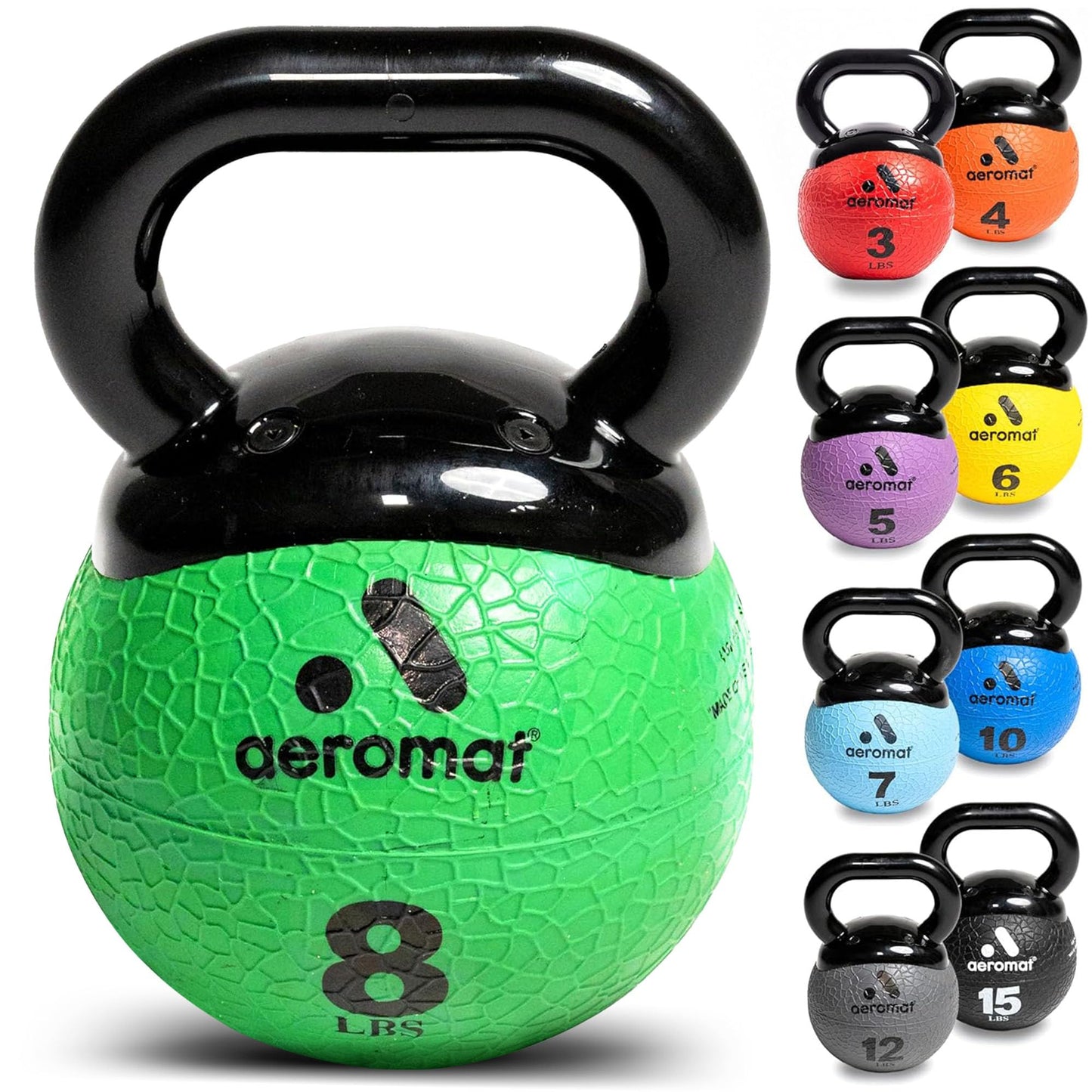 Aeromat Elite Mini Kettlebell Medicine Ball - Kettlebell Weight Balls for Exercise, Weighted Exercise Ball, Strength Training Kettlebells