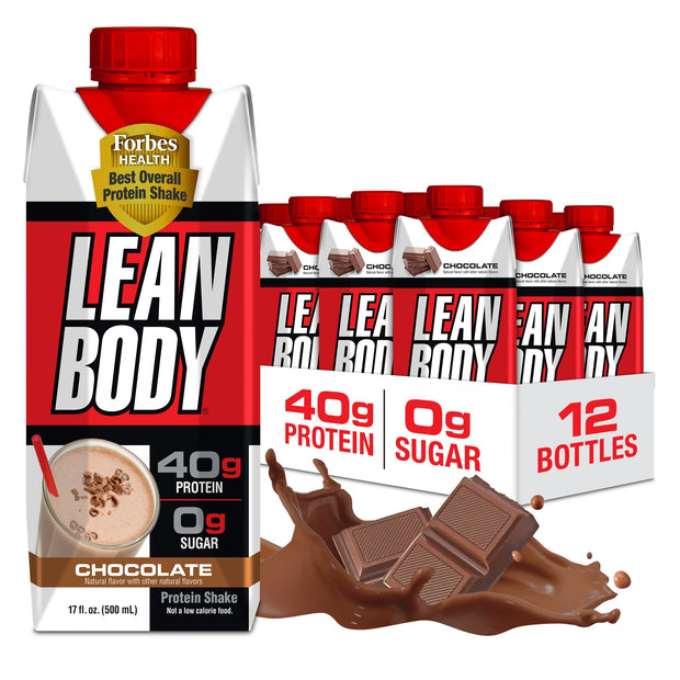 Lean Body Ready-to-Drink Cookies and Cream Protein Shake, 40g Protein, Whey Blend , 0 Sugar, Gluten No, 22 Vitamins & Minerals, (Recyclable Carton & Lid - Pack of 12) LABRADA , 17 Fl Oz (Pack of 12)