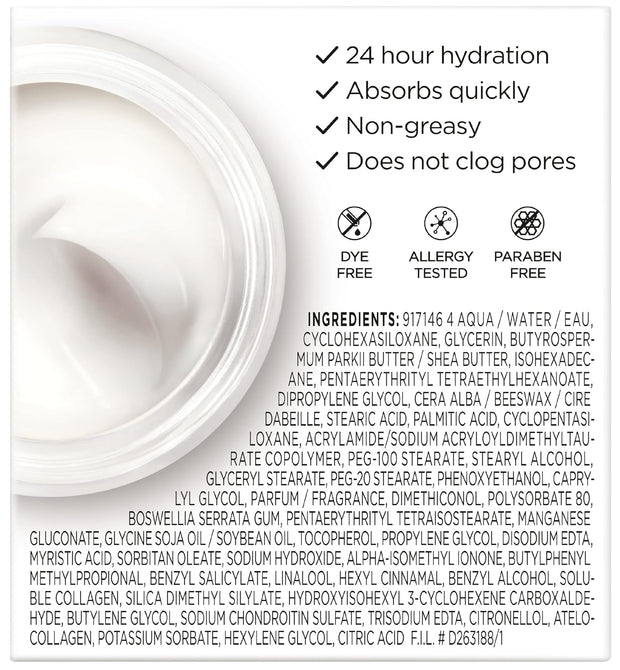 L’Oreal Paris Collagen Daily Face Moisturizer, Anti Aging Face Cream to Reduce Wrinkles and Provide Intense Hydration, 1.7 oz