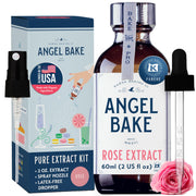 Pure Rose Extract for Baking & Mixology - Culinary Grade Rose Essence and Flavoring - Kosher, Keto Friendly, Vegan, Gluten-Free for Desserts, Beverages & Recipes (2 Oz Extract with Latex-Free Dropper)