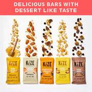 KiZE Energy Bars - Best Sellers Variety Pack - Gluten Free, Dairy Free Options, Non-GMO, and High Protein Meal Replacement Energy Bars, Clean and Simple Food Ingredients - 7-10g High Protein Snacks, (10 Count)