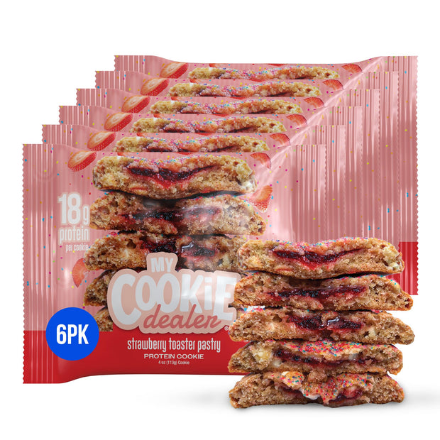 My Cookie Dealer Protein Cookies, Variety Pack (5-Pack, 2.2oz Each) - 15-17g of Protein per Cookie - Individually Wrapped Travel Snacks