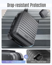 LIGHT FLIGHT Luggage Sets, 3 Piece Durable Suitcase Set with Spinner Wheels, 3 Pcs Hardside Lightweight luggage with TSA Lock, Large Checked Travel Suitcases, 20/24/28 Inch, Gray