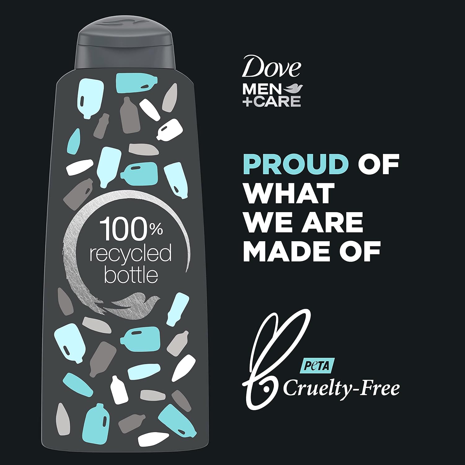 DOVE MEN + CARE 2 in 1 Shampoo and Conditioner Youthfull Revitalize 3 Count For Fine, Thin Hair Men's Shampoo and Conditioner with Bamboo Extract + Biotin 20.4 oz