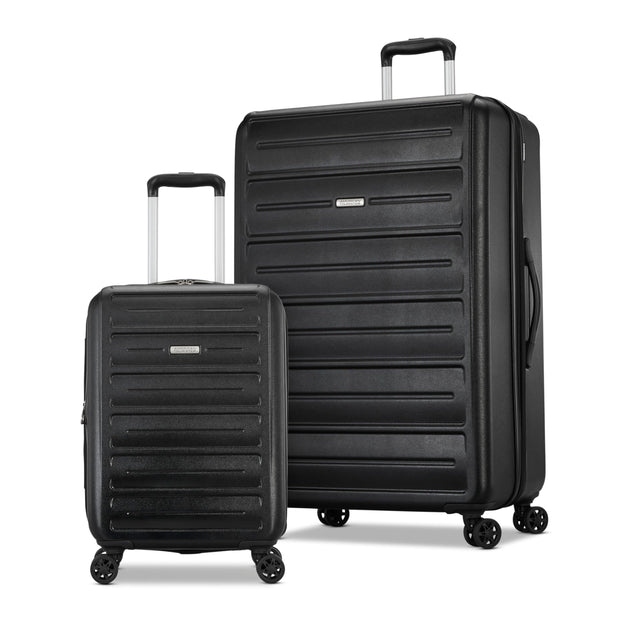 Westridge Hardshell Luggage Set - 3 Piece Set - 20" Carry-On, 24” & 28” Checked Luggage Set with 360° Spinner Wheels - Expandable Suitcases for Extended Travel - Durable ABS Shell - Black