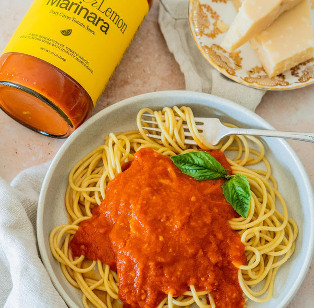 Sauz | Summer Lemon Marinara Pasta Sauce, 25 Oz Jar (4-Pack), Fresh Citrus Zest, Gluten-Free, Non-GMO, Multi-Use Tomato Sauce with Clean Ingredients – Small Batch Fresh Tomato Sauce