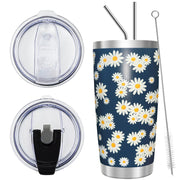 WETOWETO 20oz Tumbler, Stainless Steel Vacuum Insulated Coffee Travel Mug, Double Wall Powder Coated Insulated Coffee Mug Travel Mug with Lid Thermal Cup for Outdoor (Navy Blue, 1 Pack)