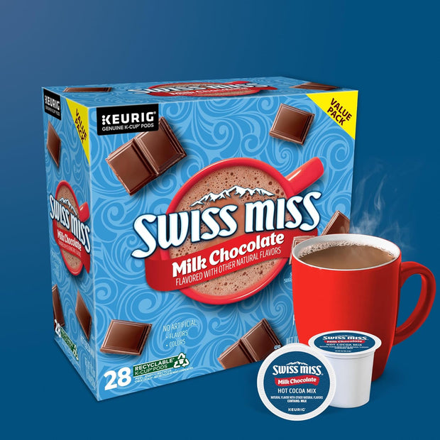Swiss Miss Milk Chocolate Hot Cocoa, Single-Serve Keurig K-Cup Pods, Hot Chocolate, 44 Count