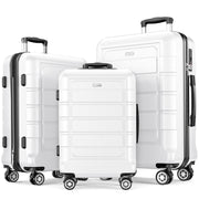SHOWKOO Luggage Sets Expandable PC+ABS Durable Suitcase Double Wheels TSA Lock Mint Green