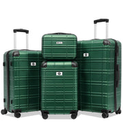 Luggage Sets 4 Piece, ABS PC Lightweight Suitcases with Wheels, Hardshell Luggage Sets Carry on Luggage with TSA Lock Blue (12in 20in 24in 28in)