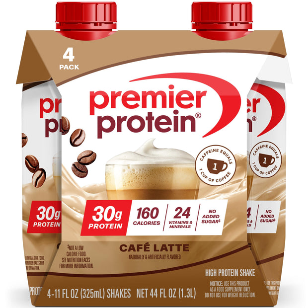 Premier Protein Shake, Cinnamon Roll, 30g Protein, No Added Sugar, 24 Vitamins & Minerals to Support Immune Health, 11 fl oz, 4 Pack (Packaging May Vary)