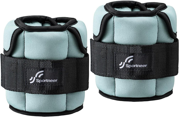 Sportneer Upgrade Adjustable Ankle and Wrist Weights for Women and Men 1-7 lbs / 1-10 lbs Set | Comfortable, Secure Fit for Walking, Running, Fitness, Physical Therapy, Home Gym