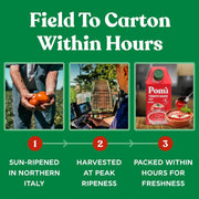 Pomì Tomato Sauce 17.64oz (Pack of 12) - Creamy, Velvety Italian Sauce with a Touch of Salt, No Additives or Preservatives - Made from 100% Fresh Italian Tomatoes, BPA-Free Carton