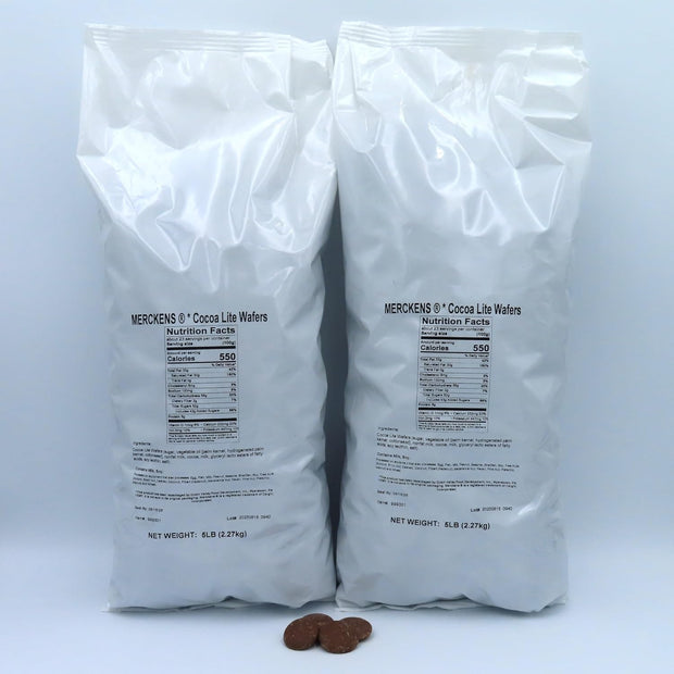 MERCKENS Coating Wafers, Milk Melting Chocolate, Cocoa Lite, 10 Pounds