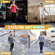 Jump Rope for Women Men Kids, Adjustable Skipping Rope with Ball Bearings, Professional Jumping Rope with Foam Handles, Tangle-Free Rapid Speed Jump Ropes for Fitness Workout Boxing Exercise