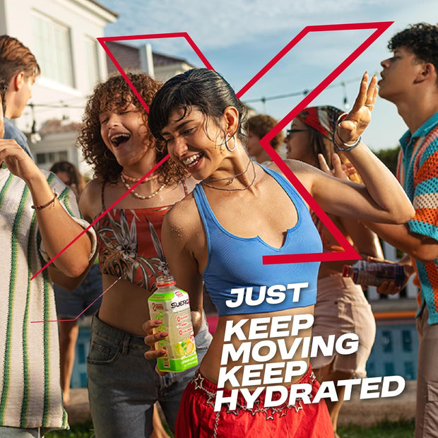 SueroX Zero Sugar Electrolyte Drink for Hydration and Recovery, Unique Blend of Electrolytes & 8 Ions, Zero Calorie Sports Drink, 21.3 Fl Oz, Variety Pack, 12 Count