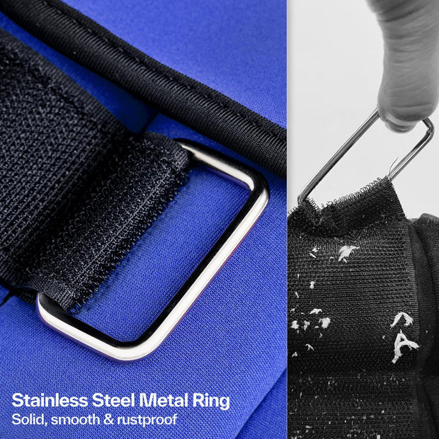 Sportneer Upgrade Adjustable Ankle and Wrist Weights for Women and Men 1-7 lbs / 1-10 lbs Set | Comfortable, Secure Fit for Walking, Running, Fitness, Physical Therapy, Home Gym