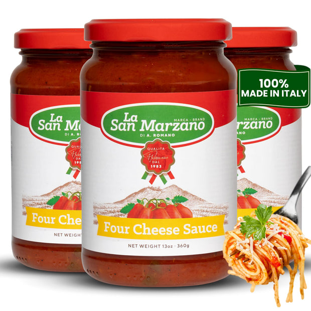 La San Marzano Marinara Sauce, 24 oz, Pasta Sauce Made in Italy, All Purpose Tomato Premium Quality, All Natural, Mediterranean Diet, Non GMO, Vegan, Gluten Free