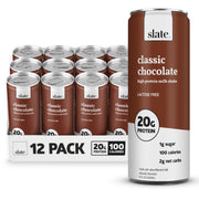Slate Milk - High Protein Iced Coffee - Energy Variety Pack - Caramel Latte, Mocha Latte, Vanilla Latte - 175mg Caffeine, Lactose Free - 20g Protein, 1g Sugar - Protein Coffee - 11 fl oz, 12 Cans